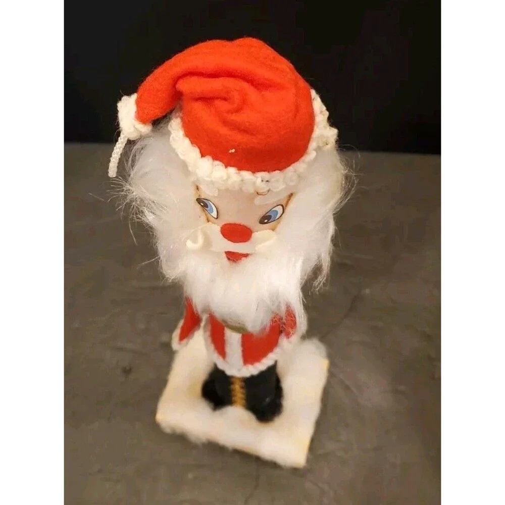 Handcrafted Cardboard Tube Santa Claus Handmade Holiday Christmas Decor Xmas